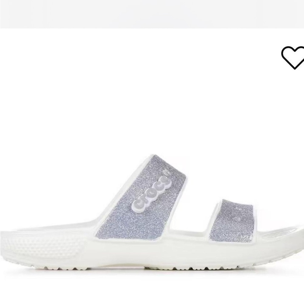 CROCS Women's Glittery Silver Sandals